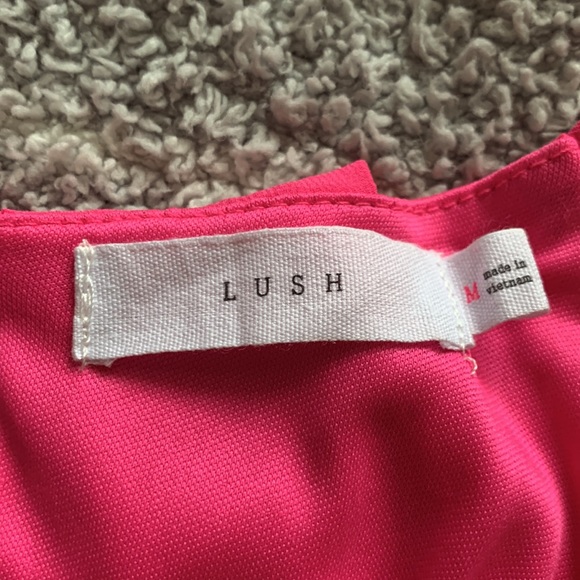 Lush Hot Pink Halter Dress - Picture 5 of 7